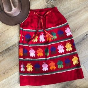 Vintage One of A Kind butterfly Guatemala skirt